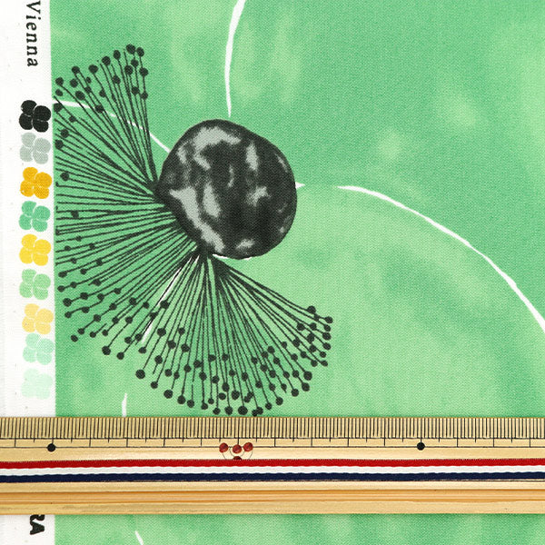 [From quantity 5] Fabric "Ueno Richibload Poppy L Size Green UNRF-02-G"