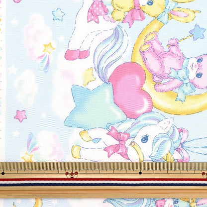 [From quantity 5] Fabric 『Oxford Classical Modern Dream Rabbit Blue CMOF-75-BL]