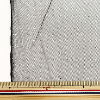 [From quantity 5] Fabric "Milky Wake Turu Ramedot Black KT2410TC-01"