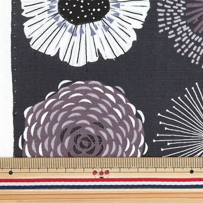 [來自數量5] 織物 “ Emiko Collection Slove Cross Flower Circle黑色SEC2601-BK” KIYOHARA