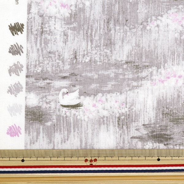 [From quantity 5] Fabric 『SheetingSoft processing palette Shiratori gray 144-8049-E4]