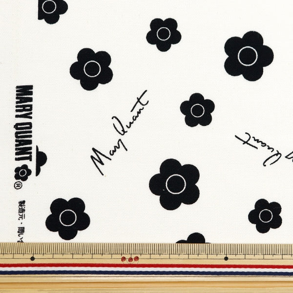 [From quantity 5] Fabric 『Oxford Mary Quant Small Flower White AP1020S-1A]