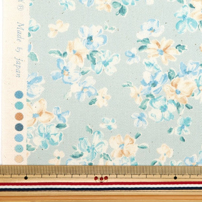 [From quantity 5] Fabric "Twill Grayish Flower Bouquet 850420-1-3"