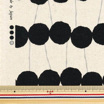 [From quantity 5] Fabric "Cotton hemp canvas cherry dot 850432-1-5"