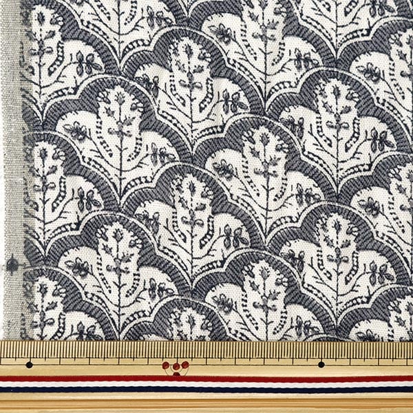 [From quantity 5] Fabric "Toromi Lineprint Hand Block-style Tile Pattern Gray LIRYP-HAT-GY"