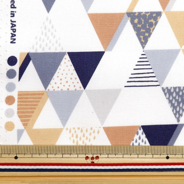[From quantity 5] Fabric 『Oxford Geometric Pattern Triangle OX41602-1D]
