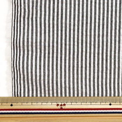 [From quantity 5] Fabric "Polyester blend soccer stripe Dark gray SS2416Y-21"