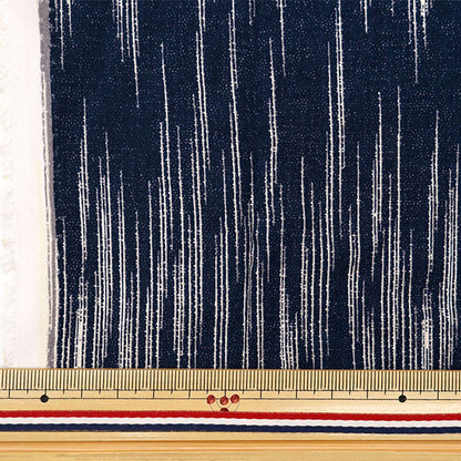 [From quantity 5] Fabric "Melty Rayon Kasuri Navy RY24-KA-NV"