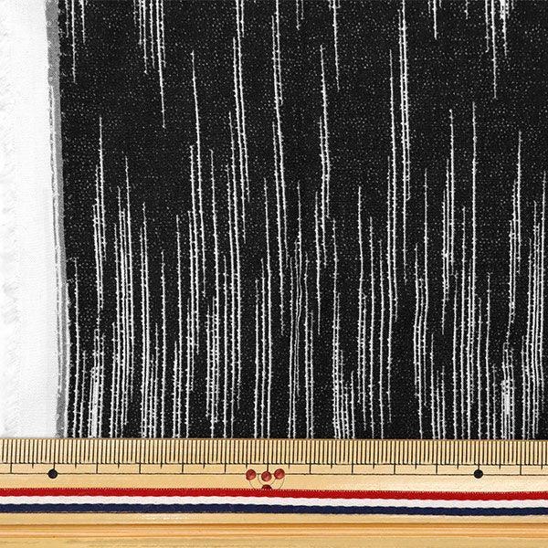 [From quantity 5] Fabric "Melty Rayon Kasuri Black RY24-KA-BK"