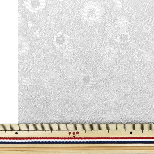 [From quantity 5] Fabric "satinJacquard Kohana Silver SJ2408BB-01]
