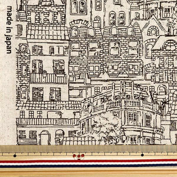 [From quantity 5] Fabric "Cotton hemp canvas home town brown clchome-B