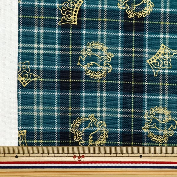 [From quantity 5] Fabric 『Oxford Colorful Canvas Tartan Check Blue Cocan-CHE-BL] KOKKA