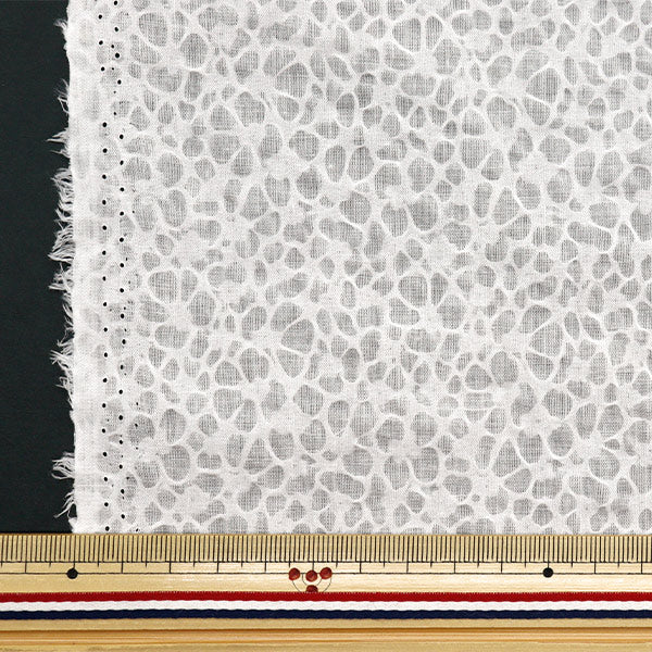 [From quantity 5] Fabric "Wavy Sheer Salt Reduced Off White SALT-155OW"
