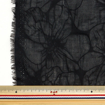 [From quantity 5] Fabric "Wavy Sheer Salt Reduced Black SALT-158BK"