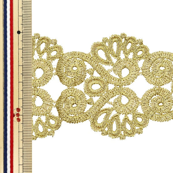 [From quantity 5] HandicraftTrim "Metallic lace approximately 6.5cm width GY-99-24-5"
