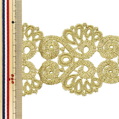 [From quantity 5] HandicraftTrim "Metallic lace approximately 6.5cm width GY-99-24-5"