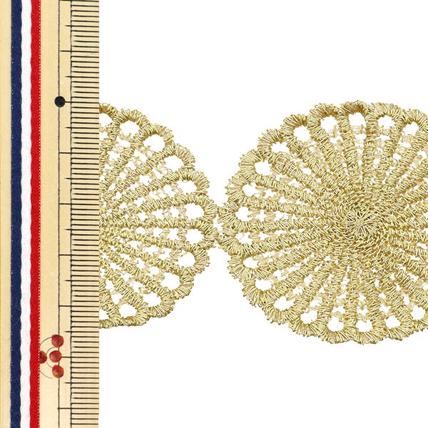 [From quantity 5] HandicraftTrim "Metallic race about 4.5cm width GY-99-24-9"