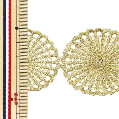 [From quantity 5] HandicraftTrim "Metallic race about 4.5cm width GY-99-24-9"