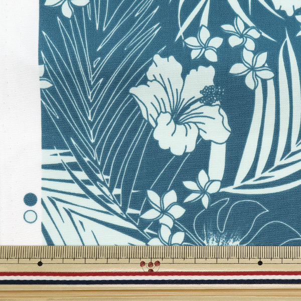 [From quantity 5] Fabric "T/C Hawaii Amplint Hibiscus Blue 205042-1"