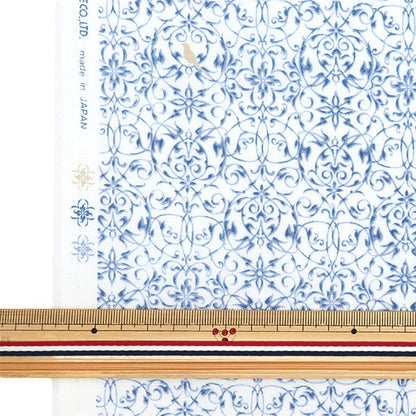 [From quantity 5] Fabric 『Scare Print Victorian Garden White SP3500-2A]