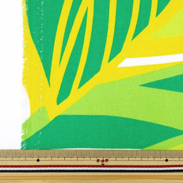 [From quantity 5] Fabric "Maunaroa T/C Hawaii Amplint Banana Leaf Green YFOP3108"