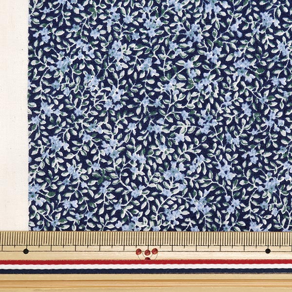 [From quantity 5] Fabric 『Scare Print Provans Garden Kovana Navy 850437-1-5]