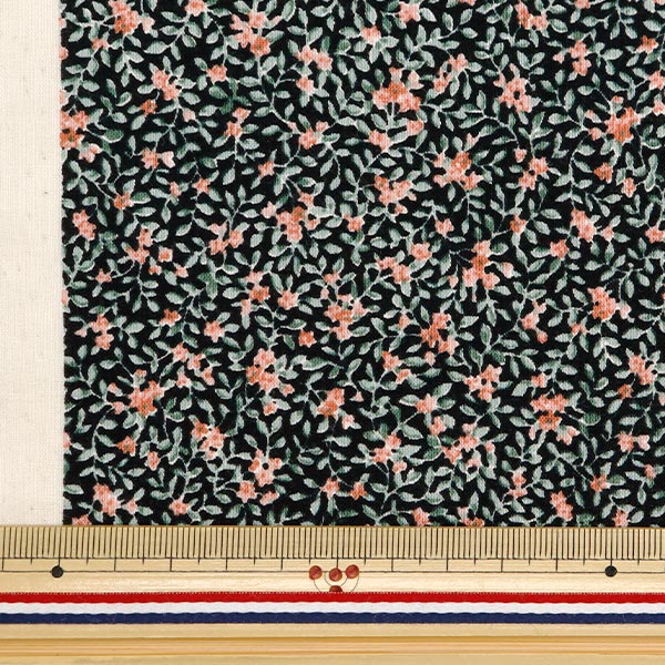 [From quantity 5] Fabric 『Scare Print Provans Garden Kobana Black 850437-1-6]