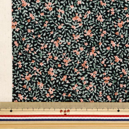 [From quantity 5] Fabric 『Scare Print Provans Garden Kobana Black 850437-1-6]