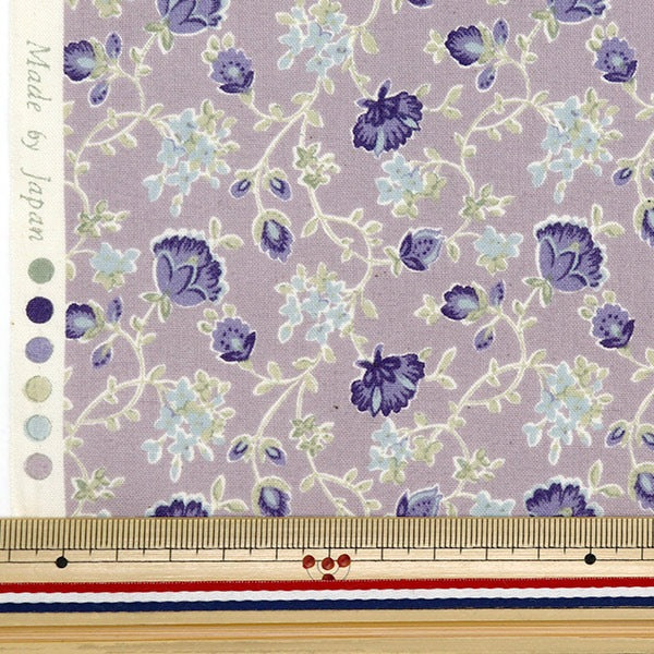 [From quantity 5] Fabric 『Scare Print Provence Garden Nagare Vanan Lavender 850438-1-3]