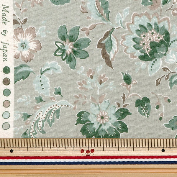 [From quantity 5] Fabric 『Scare Print Provans Garden Salasa Old Mint 850439-1-3]