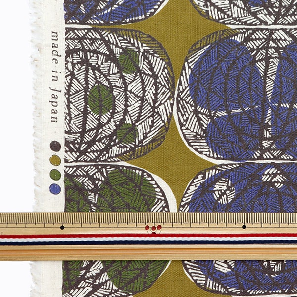 [From quantity 5] Fabric "Cotton linenSheeting African Fabric Style Style Onion pattern Yellow YKA-21000-2C] KOKKA