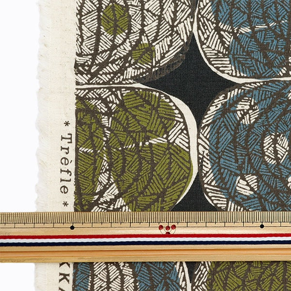 [From quantity 5] Fabric "Cotton linenSheeting African Fabric Style Style Onion Pattern Black YKA-21000-2D] KOKKA