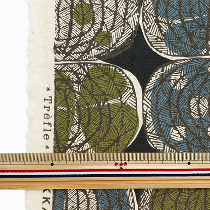 [From quantity 5] Fabric "Cotton linenSheeting African Fabric Style Style Onion Pattern Black YKA-21000-2D] KOKKA