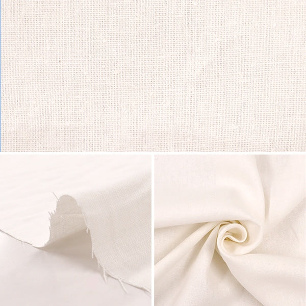 [From quantity 5] Fabric "Basic Linen 100% plain off-white Linenpl-OFWH"