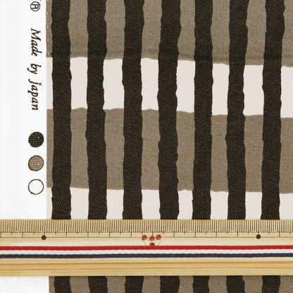 [From quantity 5] Fabric "TC Color Denim Stripe Border Black 83060-3-2"