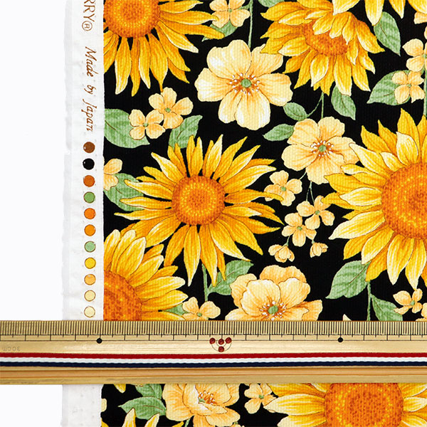 [From quantity 5] Fabric "Pike Sunflower Wonderful Black 850465-1-3"