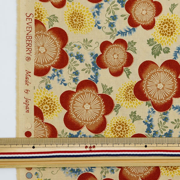 [From quantity 5] Fabric 『Sheeting Umeka AMAIRO 83063-1-1]