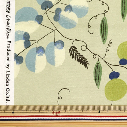 [From quantity 5] Fabric "Ueno Richiblod Soramame Green UNRF-04-G"