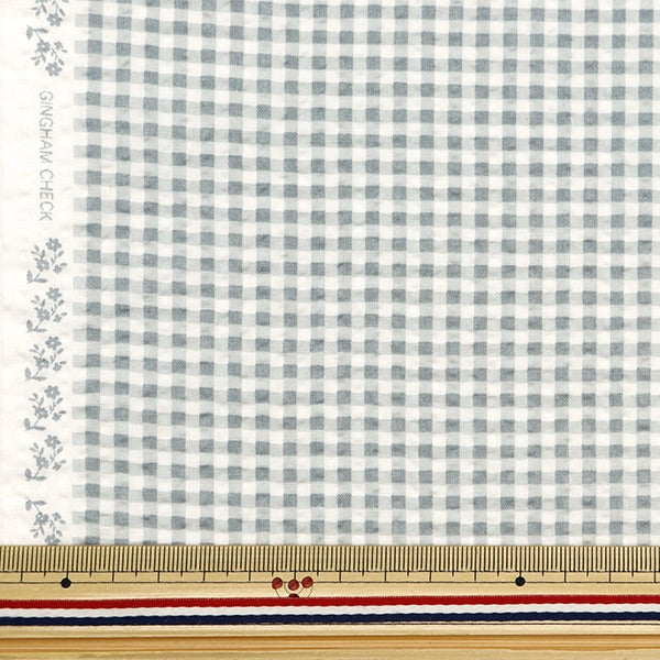 [From quantity 5] Fabric "Mosquito-proofed lipple mini check gray B-RIPCHE-GY"