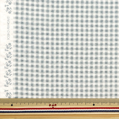 [From quantity 5] Fabric "Mosquito-proofed lipple mini check gray B-RIPCHE-GY"