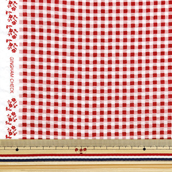 [From quantity 5] Fabric "Mosquito-proofed lipple mini check red B-RIPCHE-RE"
