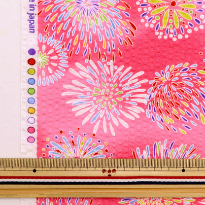 [From quantity 5] Fabric "Mosquito protection ripple Hanabi pink B-38115-1B"