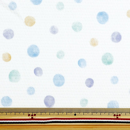 [From quantity 5] Fabric "Cool Cross Polka dots White 150-1649-A1]