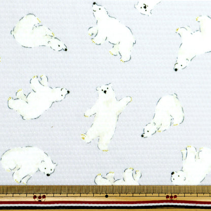 [From quantity 5] Fabric "Cool Cross Shirokuma White 150-1649-D1"