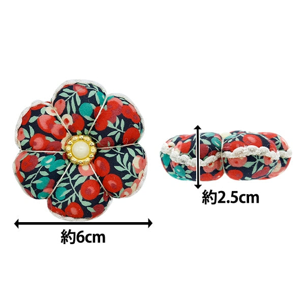 Pin cushion "Liberty Fabric Pink Cushion Flower PI3-3339009JE"