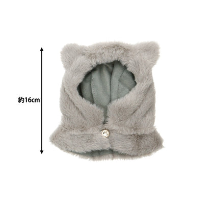 Stuffed toy clothes "Cat ears cape M size gray MPA-6-M"
