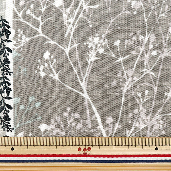 [From quantity 5] Fabric "Toromi Lineprint Kasumisou Silhouette Gray x Blue Lreat-Kas-Gy"