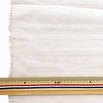 [From quantity 5] Fabric "cottonJacquard White KW0246-02]