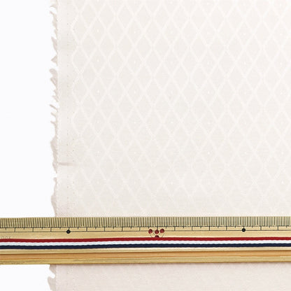 [From quantity 5] Fabric "cottonJacquard White KW6267]