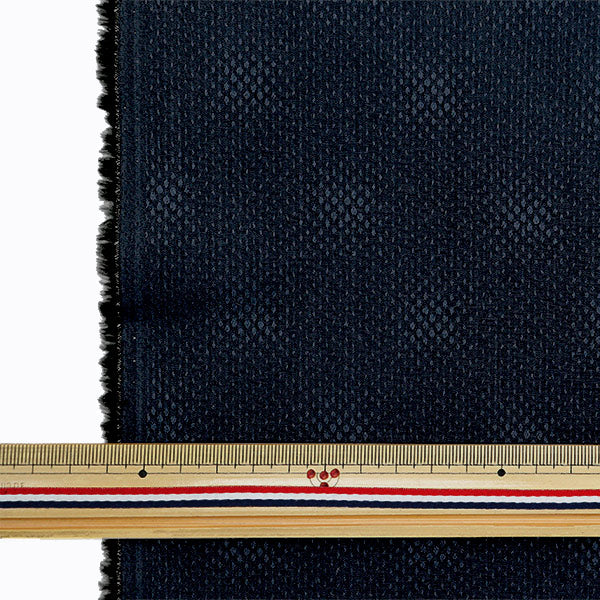 [From quantity 5] Fabric "cottonJacquard Navy KW7938]